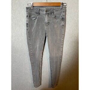 American Eagle Outfitters Women's Gray Hi-Rise Jegging Jeans Super Stretch Size